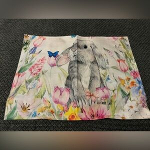 Floral Bunny Print Set of Four Placemats